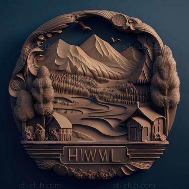 3D model Hinwil in Switzerland (STL)